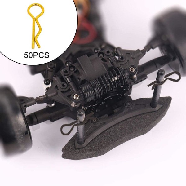 1/2/3/5 RC Body Shell Clips R Shape för 1/10 RC racingbil gold length 24mm 1Set