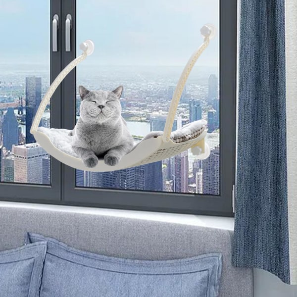 Slitstark Cat Window Hammock Platsbesparande fönstersäte för inomhusbruk Plush Mat