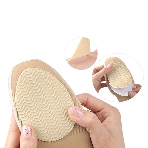 1/2/3/5 Non För Slip Shoe Pads Självhäftande gummi för hög Round Head Apricot 1Set