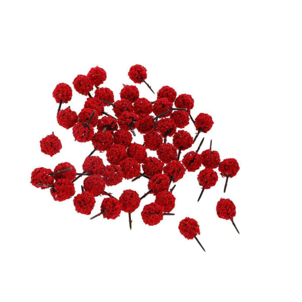 1/2/3 50 stycken bollformade modellträd DIY Landskapslandskap N Red 1Set