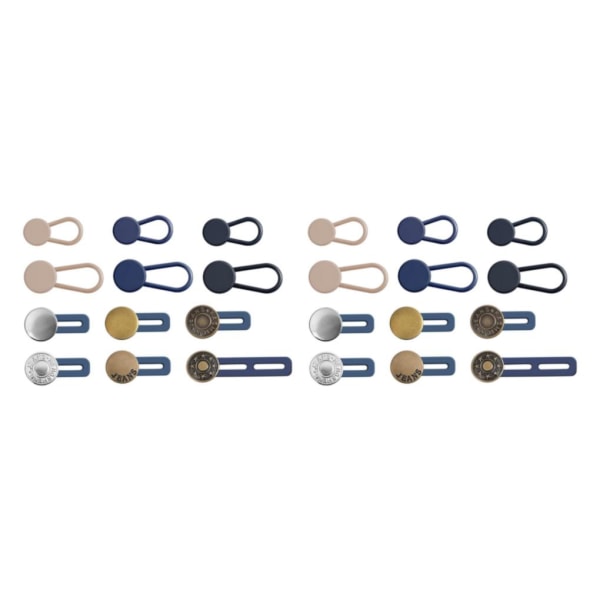 1/2/3 12 delar Byxa Button Extender No Sew Flexibel Osynlig 2Set