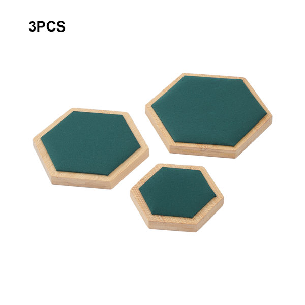 1/2/3 3pack/lot Utsökt Craft Hexagon Armband Display bricka Green 1Set