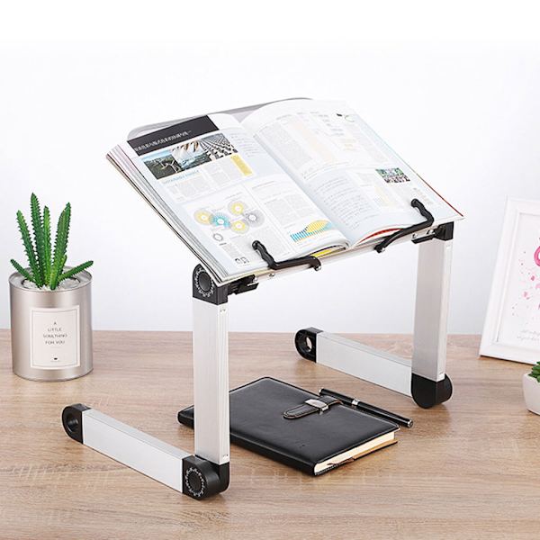 Vikbar Läsbokshållare Justerbar Ergonomisk Stativ För black