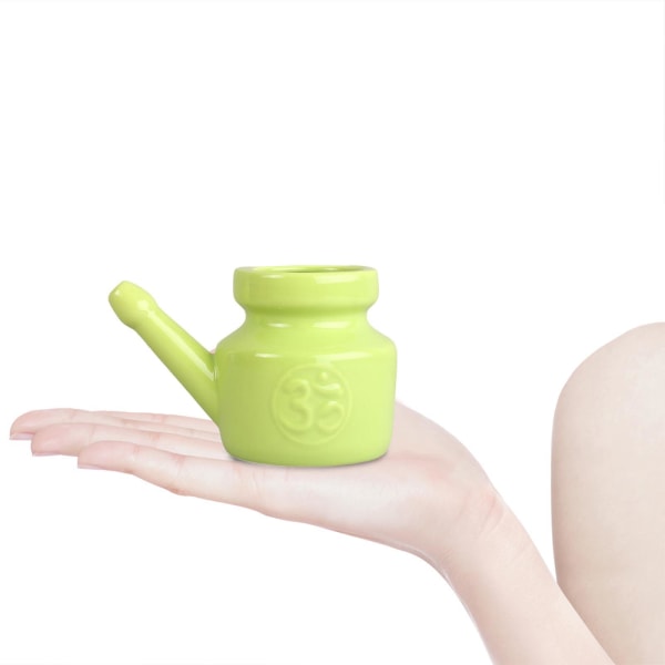 1/2/3/5 Keramik Neti Pot Leakproof Sinus Rinse Pot Tålig för Green 5.51 Inchx3.94 Inchx4.13 Inch 1Set