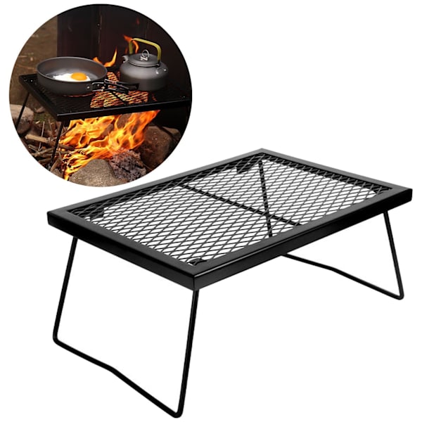 Fällbart Campingbord Förvaringsnät Mesh Bärbar Picnic Camping