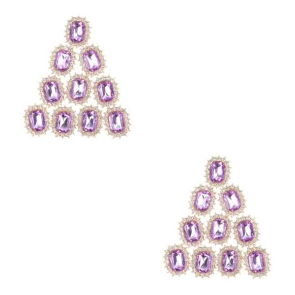1/2/3/5 10 st Rhinestone Buttons Hantverk Dekoration för kläder Light Purple 2.1 x 1.7cm 2Set