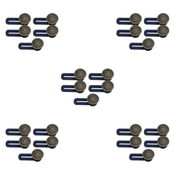 1/3/5 5 delar Löstagbara spännen Justerbara spikfria knappar Copper Letters 3.5x1.0x1.7cm 5Set
