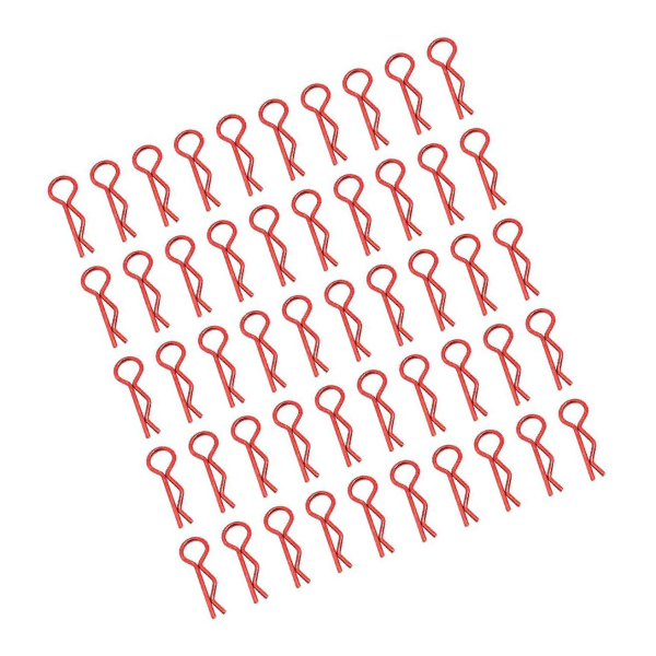 1/2/3/5 RC Body Shell Clips R Shape för 1/10 RC racingbil red length 24mm 1Set