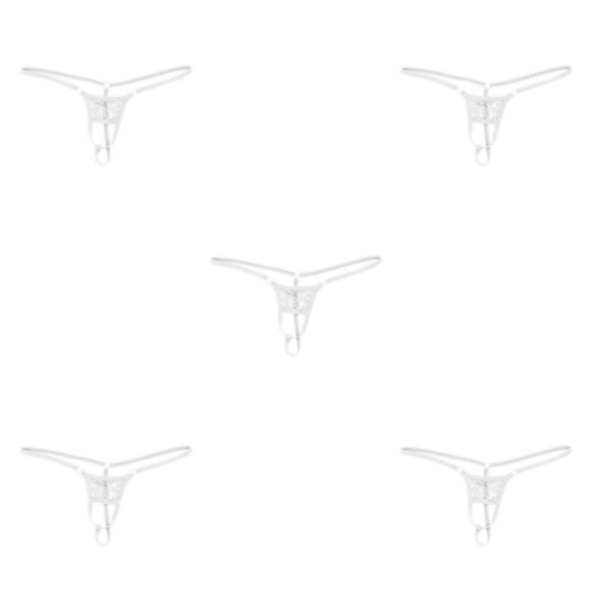 1/2/3/5 Herr med öppen front andas underkläder påse Brief String White 5Set