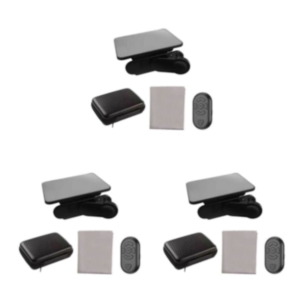 1/2/3/5 Telefon Spegel Reflektion Clip Bred Applicering Lätt att black remote control 3PCS