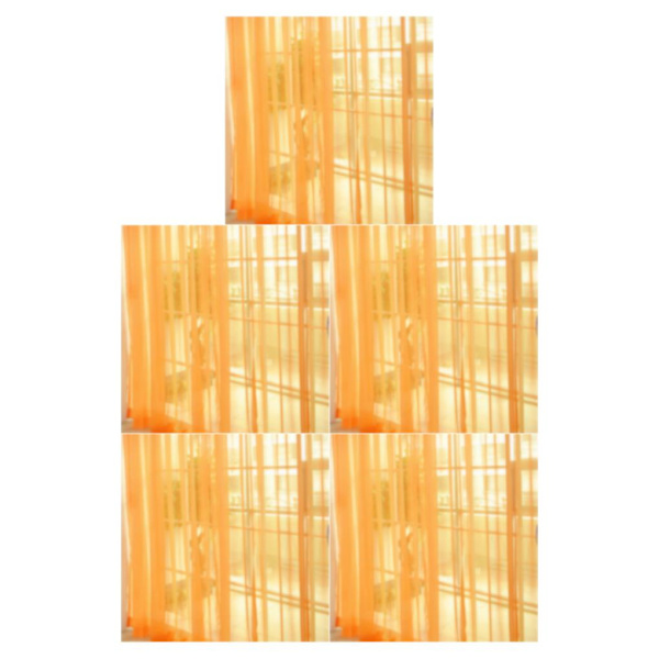 1/2/3/5 Ljusfiltrerande skirgardintransform för fönster orange 5Set