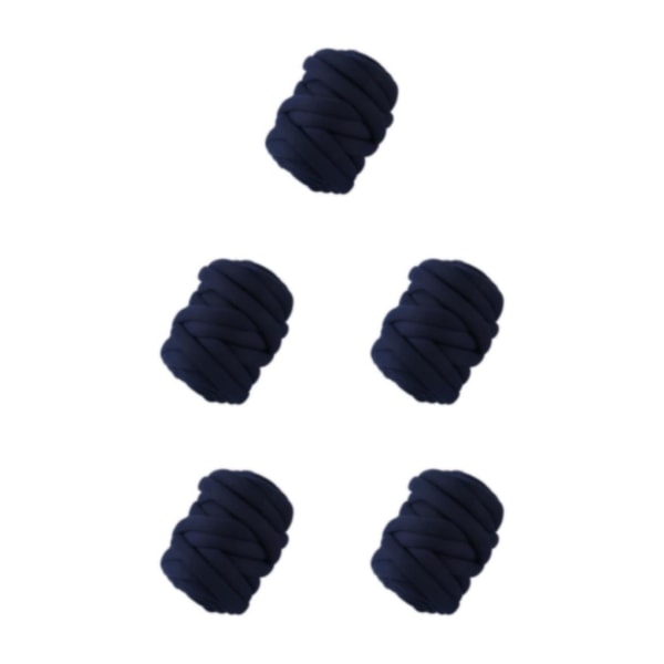 1/2/3/5 Chunky ullgarnfyllning Mjuk stickning för halsdukströja navy blue 12 to 14m 5Set