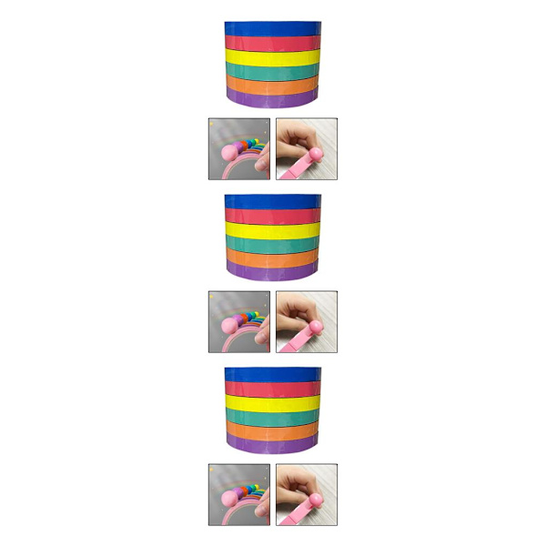 1/3 6st Sticky Ball Tape Dekompressionsleksaker Hantverksspel för Dark Color 2.4cm 3PCS