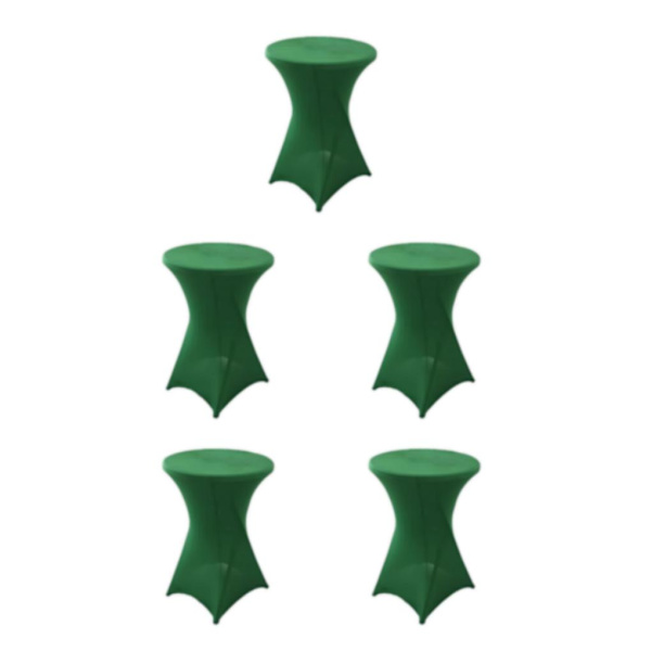 1/2/3/5 High Foot Bar Cover Stretch Rund Duk För Hotell green 5Set