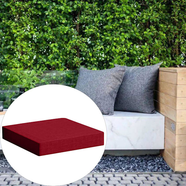 Trädgård Sittdynor Kudde För Memory Foam Base Chair Vattentät Wine Red 40x40x5cm