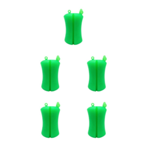 1/2/3/5 Bärbar fiskespö Fast boll Slitstark Slitstark Dark Green 6 x 3.8cm 5Set