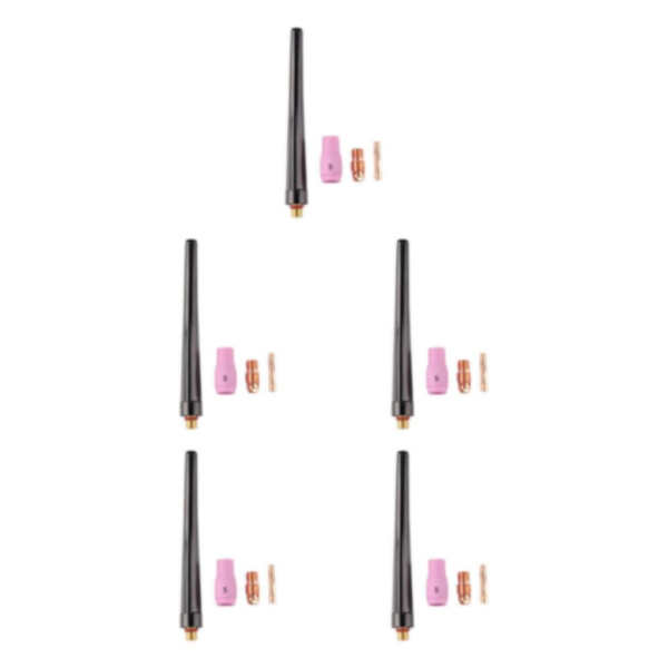 1/2/3/5 Hållbar TIG Svetsbrännare Tillbehör Spännhylsa Munstycke för 5PCS
