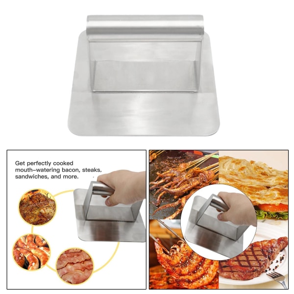 1/2 Grill Press 304 Rostfritt stål 5,5 tum Bacon Presser 1Set