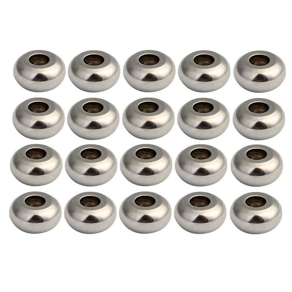 1/2/5 50 delar Silver Rostfritt Stål Runda Spacer Beads För 1Set