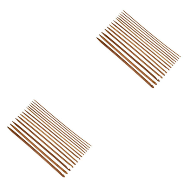 1/2 14x extra långa virknålar Set Garntillbehör för sömnad 2Set
