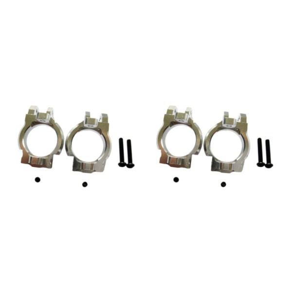 1/2/3/5 2pack/lot Aluminium främre C-nav hjulblock för axial Silver 2Set