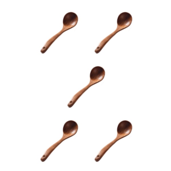 1/2/3/5 Brun MultipurposeTrä köksredskap Set för unisex Soup Ladle 5Set