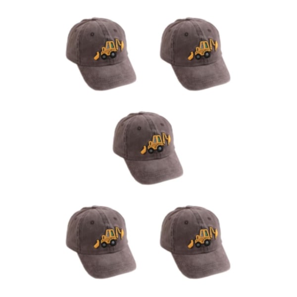 1/2/3/5 Solskydd cap för utomhusaktiviteter barn coffee 5Set