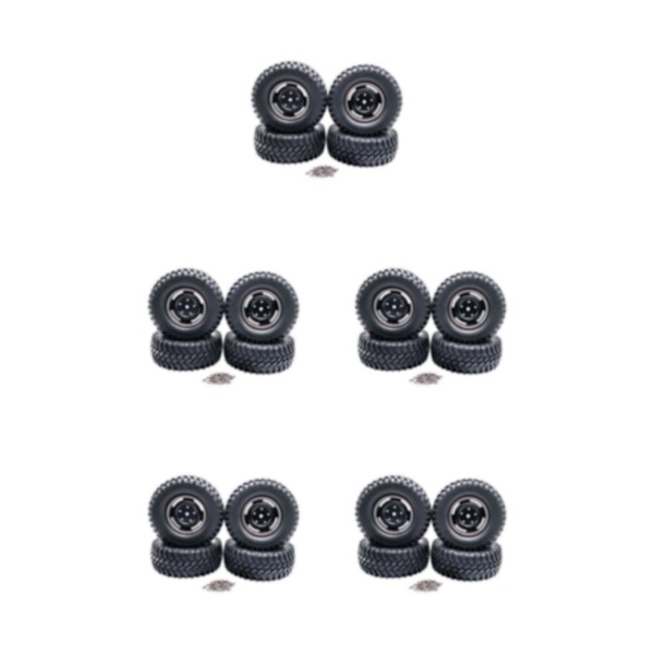 1/2/3/5 4-håls 100MM simuleringsdäck för ECX 1/12 Rc RGT136100 black 5Set