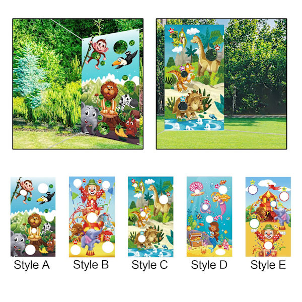 1/2/3 Återanvändbara speluppsättningar Banner Friends Interaction Toss Game Style A 1Set