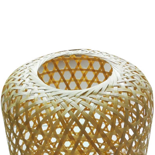 Handvävd Bambu Lampskärm Takljusarmatur Cover för