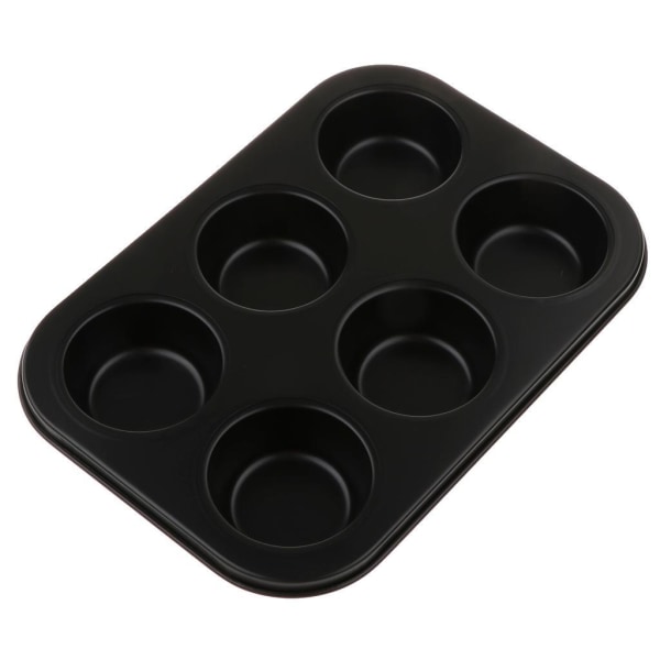 1/2 non-stick muffinspanna Cupcake molds Bakform 6 Holes Black 1Set