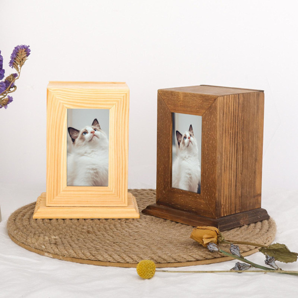 1/2 husdjursurna ask urnor för hundar Casket Memorial Keepsake Light Wood 14 x 10.5 x 17cm 1Set