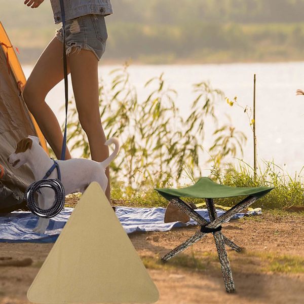 1/2/3/5 Canvas Camping För Triangel Pall Duk Resor Vandring Dark Green 37 x 37cm 1Set