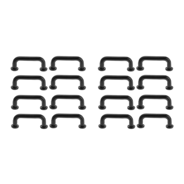 1/2/3/5 1:12 Mini Dragbågform för portgarderob Stor 4st Black Small 8 Pcs 2Set