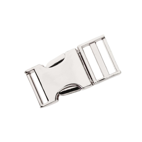 1/5 metallväska Webbing Bälte Spänne Clip Spänne Silver Inner diameter 19mm 5Set