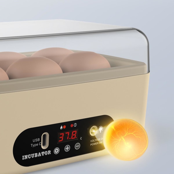 Desktop Digital Egg Incubator Egg Turner Fjäderfä kläckare för 5 Auto Egg Turning