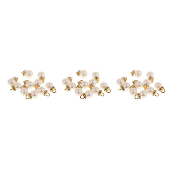 1/3/5 10 stycken Rund ABS Imitation Pearl Charm hänge för 10mm 10 Pcs 3Set