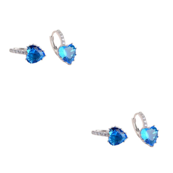 1/2/3/5 Lyx Hoop örhängen för kvinnor Hjärtformad strass style 7 2Set