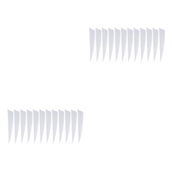 1/2/3/5 12 stycken För Bågskytte Fjädrar Fletchings Vanes White 4 Inch 2Set