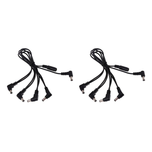 1/2/5 Elgitarr Effektpedaler Adapter 9V 1A Power 5 Way 2Set
