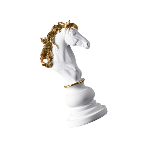 1/2 International Chess Skulptur Ornament Figurine Photo Props White Knight 1Set