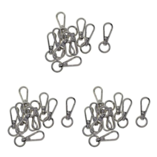 1/3/5 10 delar Swivel Snap Lobster Clasp Clips Nyckelring Silver 3Set