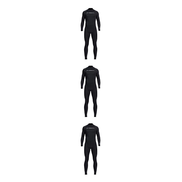 1/2/3/5 Snygga badkläder Surfing Anti-Back Zip Kajakpaddling för Black XXXL 3PCS