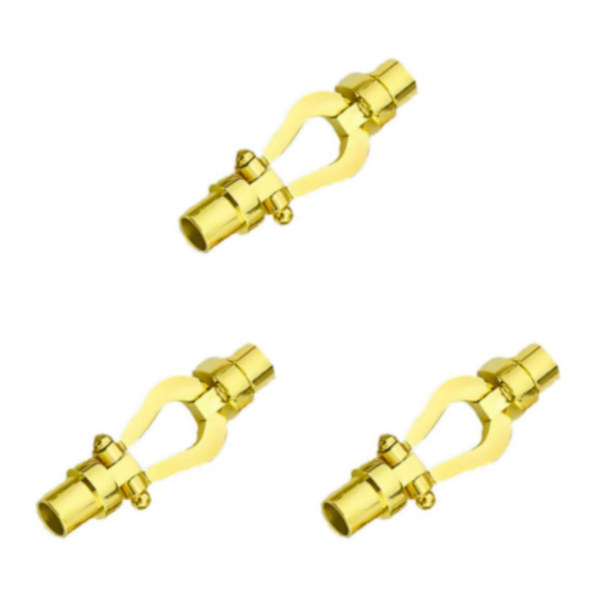 1/3/5 armbandsanslutningsspänne för utbyte av DIY-bearbetning Gold Inner hole 0.52cm 3Set