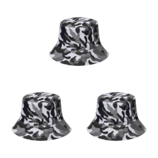 1/2/3/5 Bekväm och andningsbar fiskarehatt för sol disruptive pattern5 58cm 3PCS