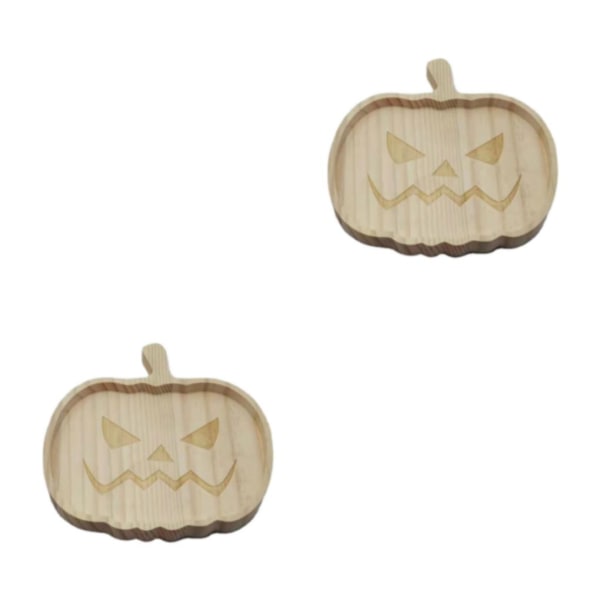 1/2/3 brun festlig halloween pumpa trä tallrikar för unika Pumpkin plate 2PCS