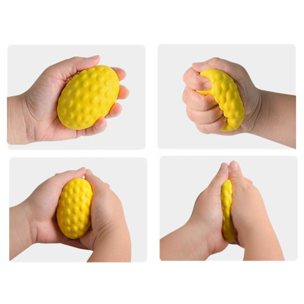 1/2/3 Hand Grip Ball Finger Force Training Oval för äldre without five finger 1Set