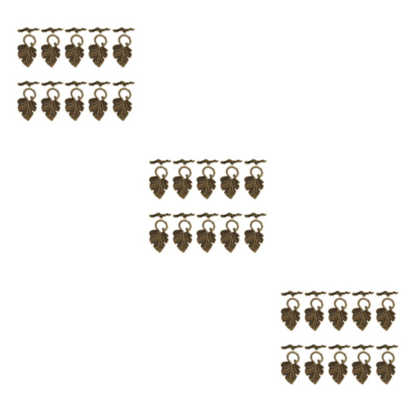 1/2/3 10 set Leaf OT Toggle Clasps Smycken Clasp Connectors Bronze 3Set