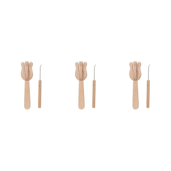 1/2/3/5 Stickverktyg Träform Handvävstol Multifunktionell 3Set