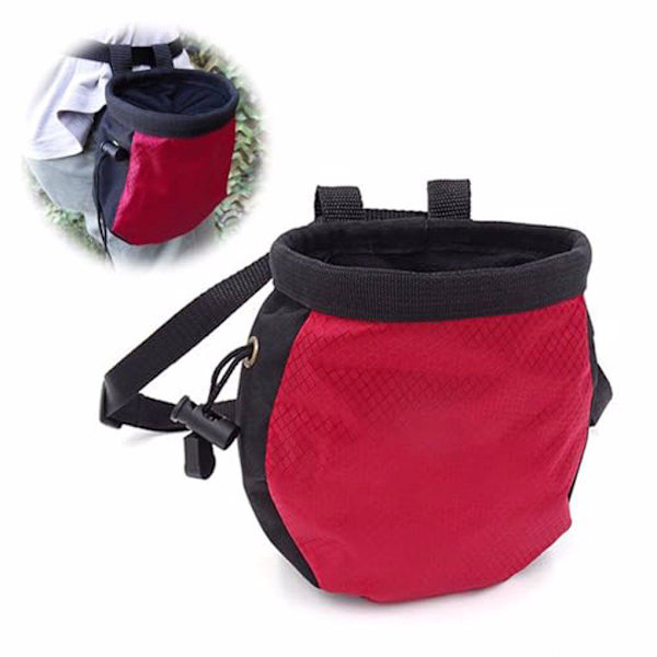 1/2/3/5 Klätterdragsko Magnesia pulversäck Slitstark red black 2Set